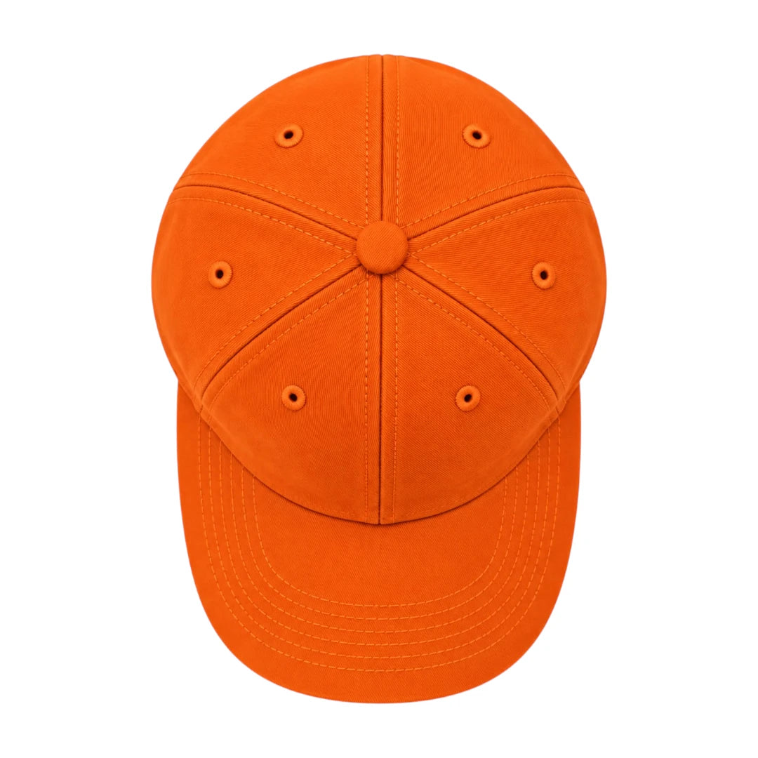 Minur Classic Orange Baseball Cap with Adjustable Strap