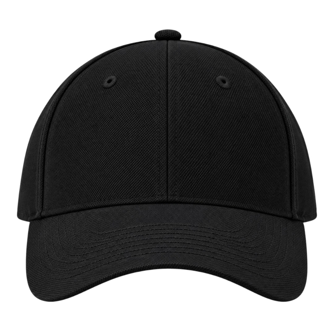Minur Classic Black Snapback Cap with Curved Brim