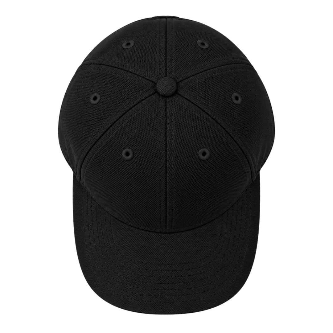Minur Classic Black Snapback Cap with Curved Brim