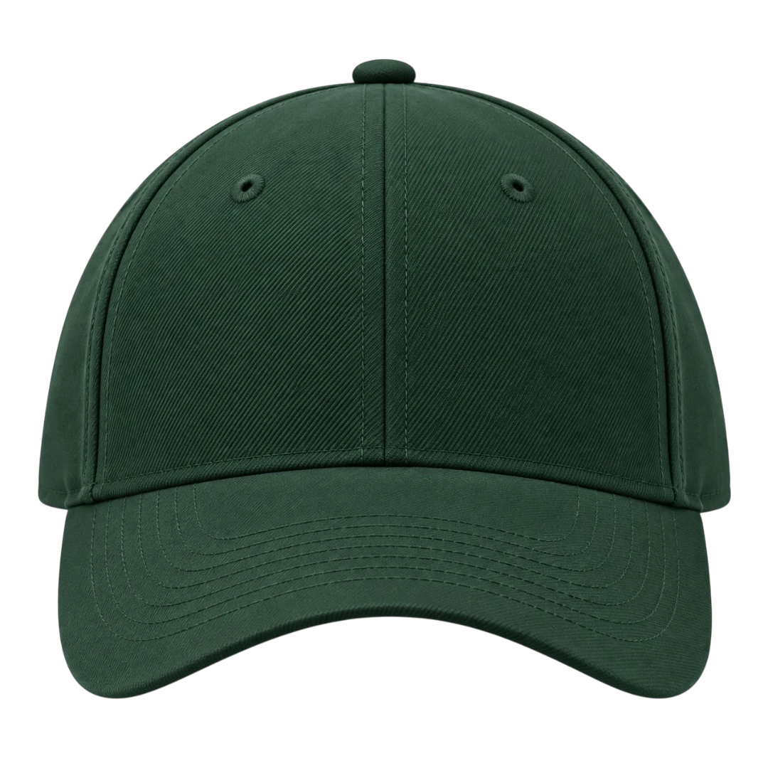 Minur Classic Dark Green Snapback Cap with Curved Brim