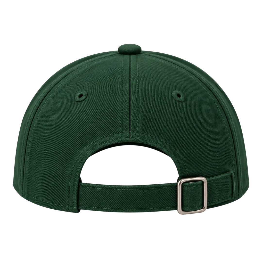 Minur Classic Dark Green Snapback Cap with Curved Brim