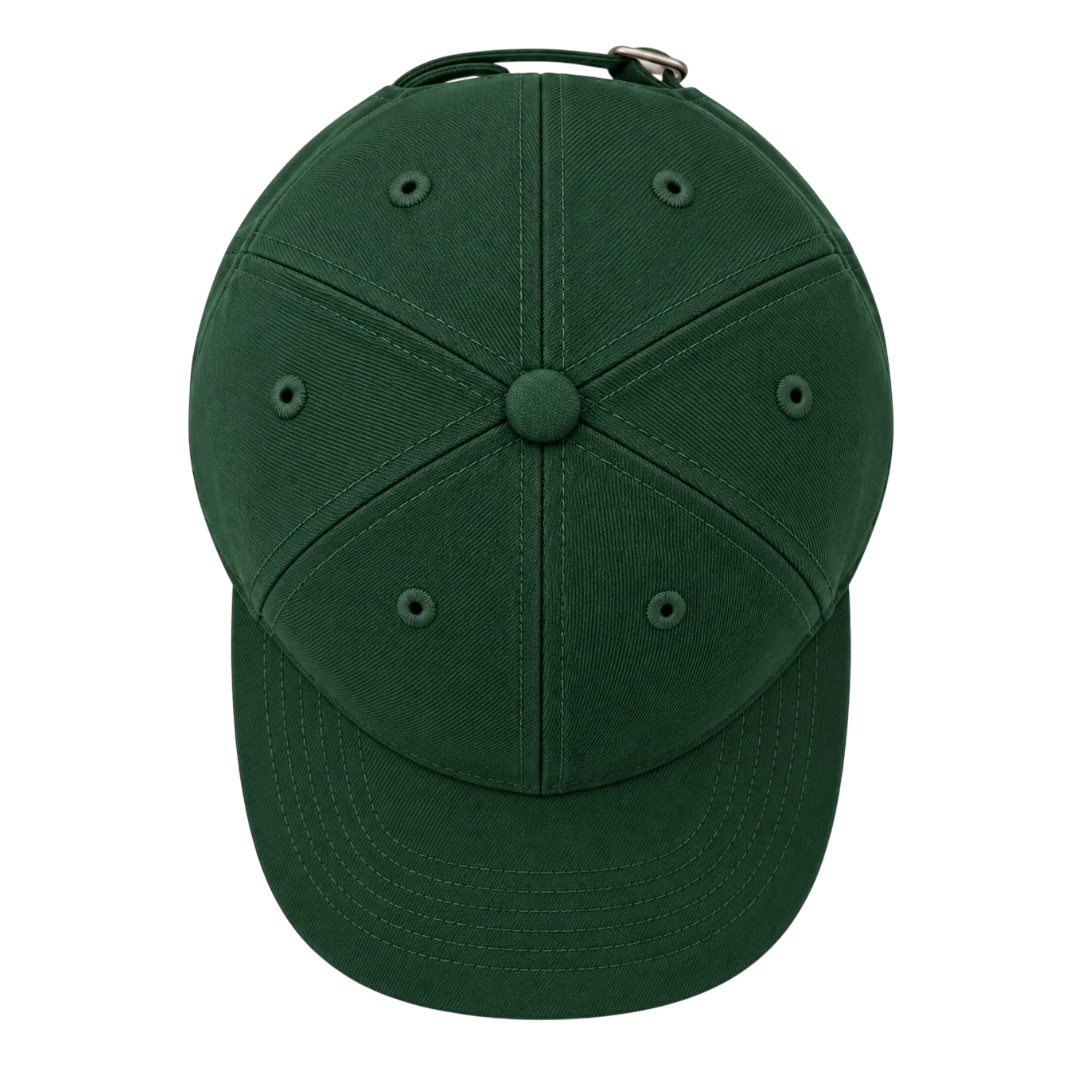 Minur Classic Dark Green Snapback Cap with Curved Brim