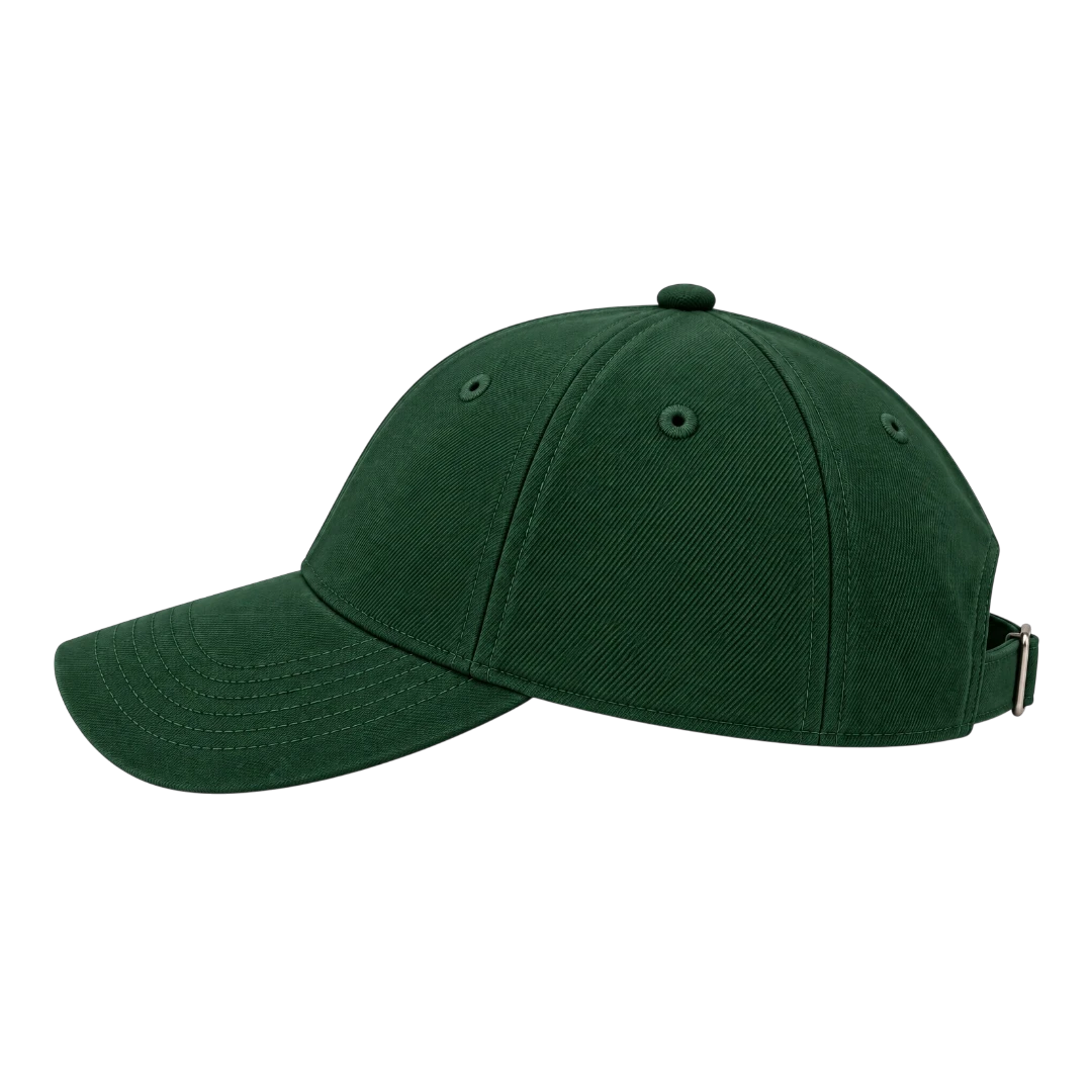 Minur Classic Dark Green Snapback Cap with Curved Brim